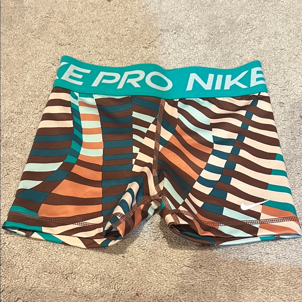 Nike Pro Multicolor Striped Shorts
